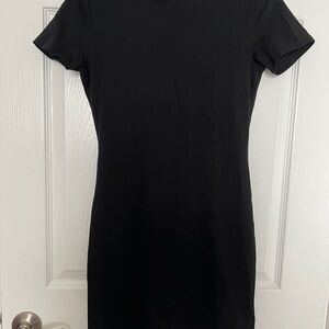 H&M Black Sheath Mini Dress for Casual Occasions